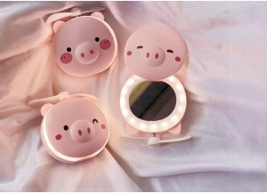 MINI VENTILADOR PORTATIL C/ESPELHO E LED