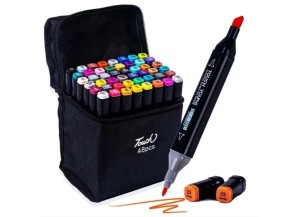 KIT 48 CORES CANETAS PONTA DUPLA JB-1004